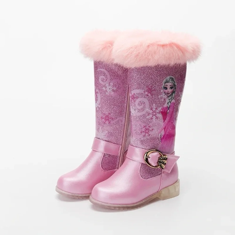 Snow Princess children frozen knee high boots. - Picture 3 of 6